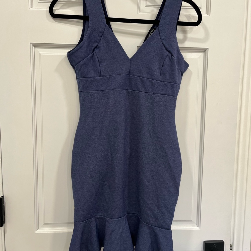 Elegant Blue Mini Dress